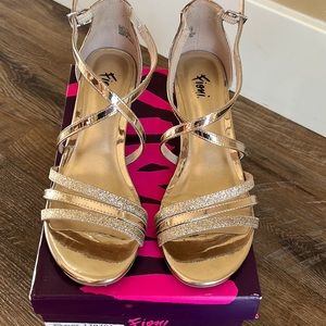 Women’s Gold Wedge Heel